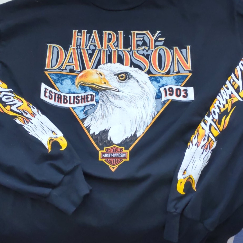 Vintage Harley Davidson Classic LS Tee L